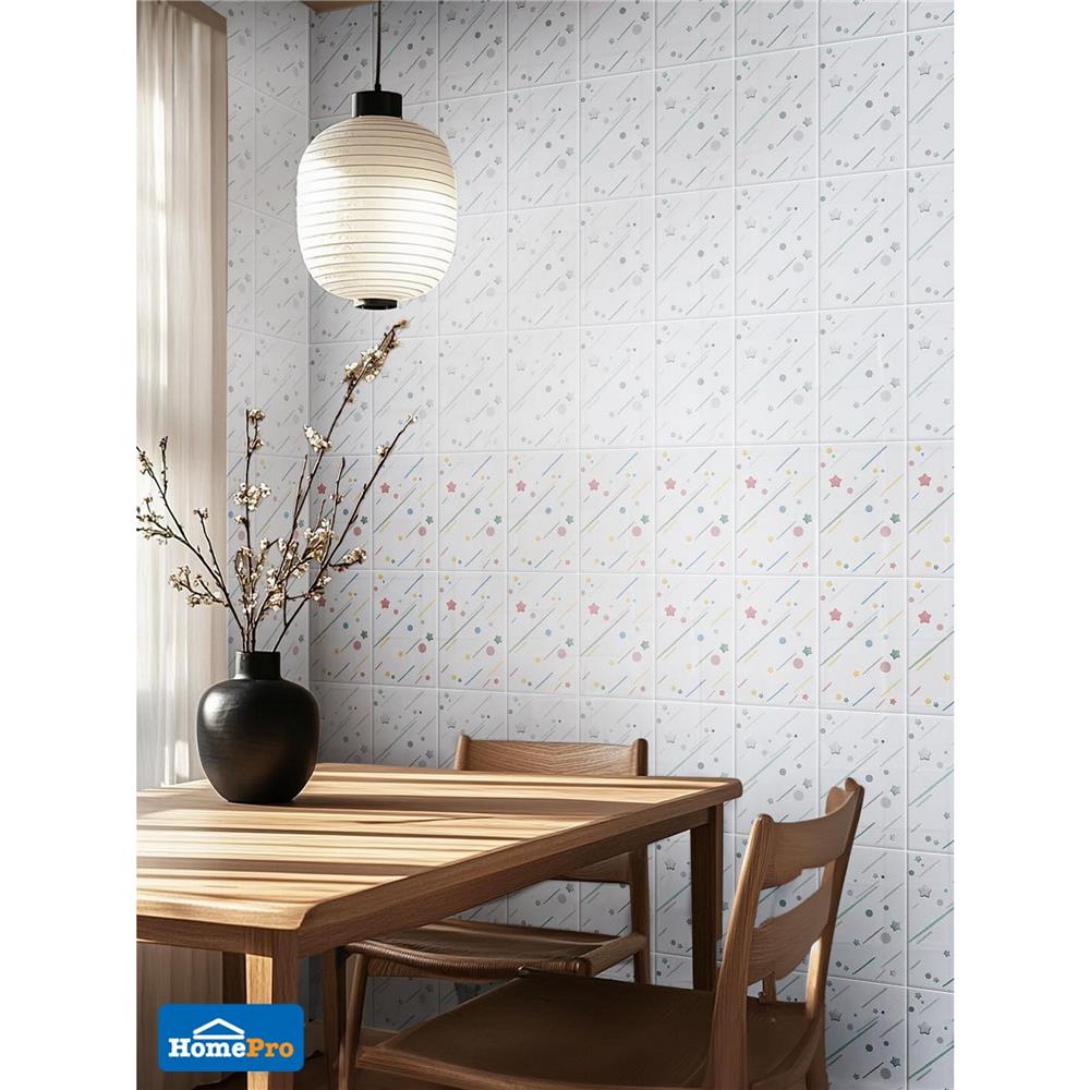 กระเบื้องผนัง 8x12 นิ้ว TARA ชูตติ้งสตาร์ สีขาว EXC PM 1M2