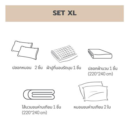 ชุดผ้าปูที่นอน 6 ฟุต 7 ชิ้น BENEATH OFF WHITE สีขาว_9