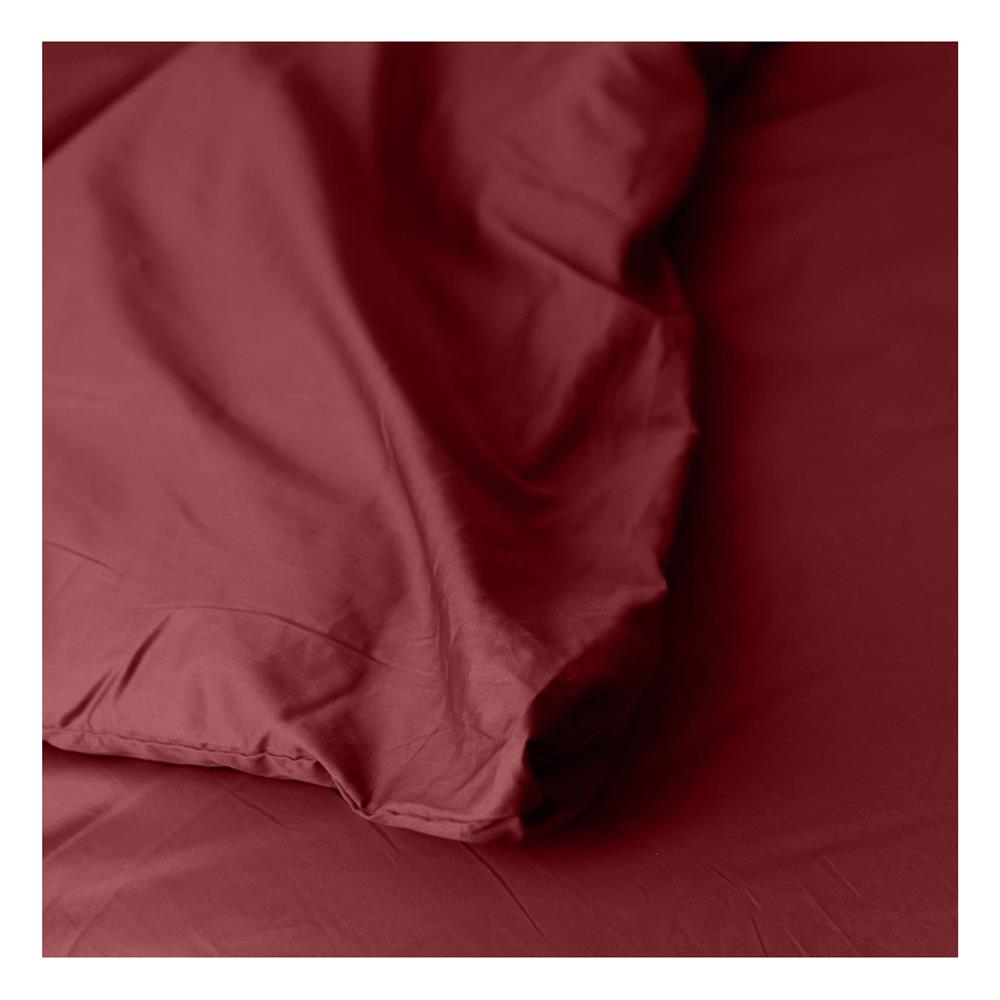 ชุดผ้าปูที่นอน 6 ฟุต 8 ชิ้น BENEATH BURGUNDY สีแดง