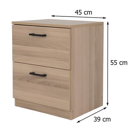 ตู้ลิ้นชัก 2 ลิ้นชัก FURDINI AMORE 45 ซม. สีไวท์โอ๊ค_9