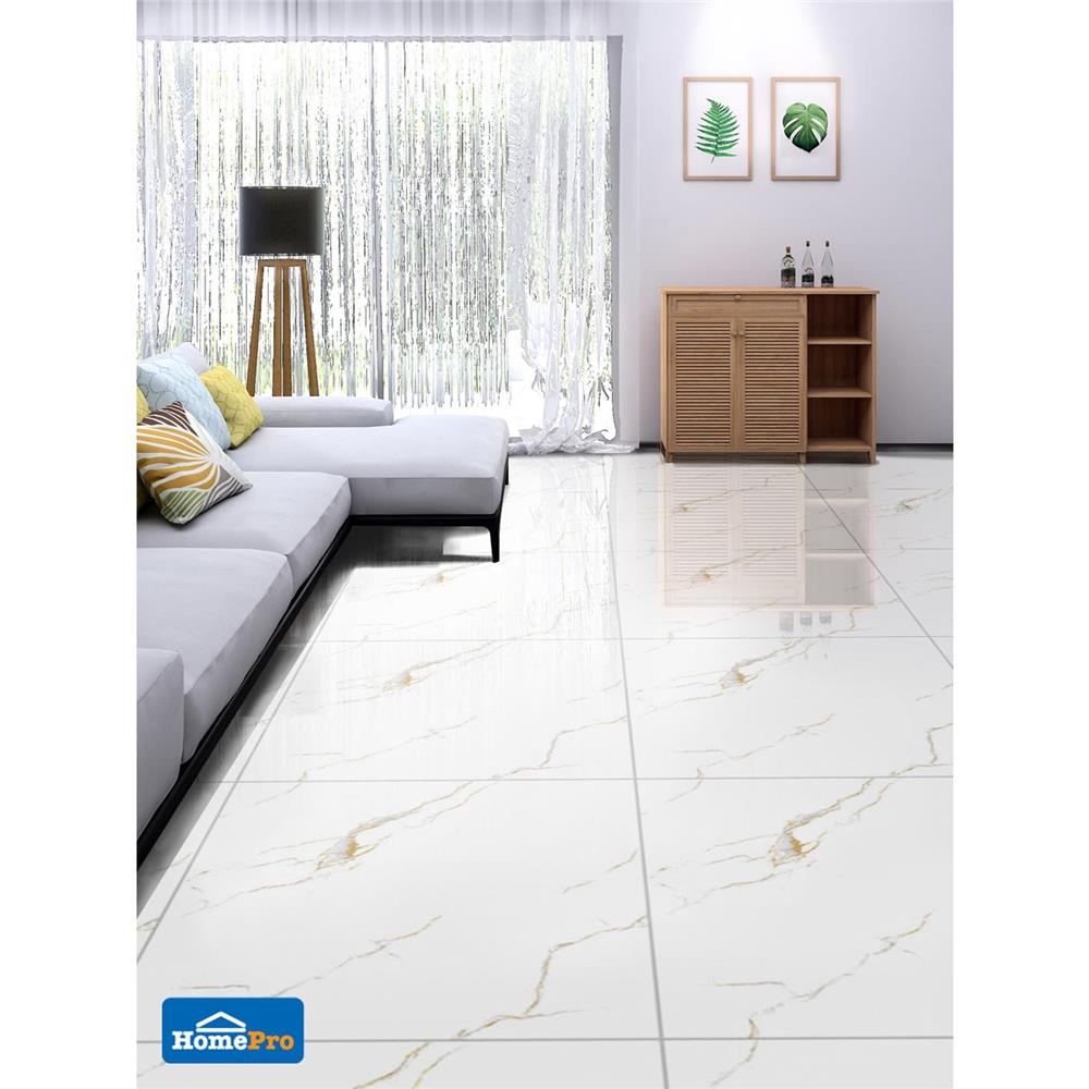 กระเบื้องพื้นพอร์ซเลน 80x80 ซม. TARA โซริน ไวท์ A 1.92M2