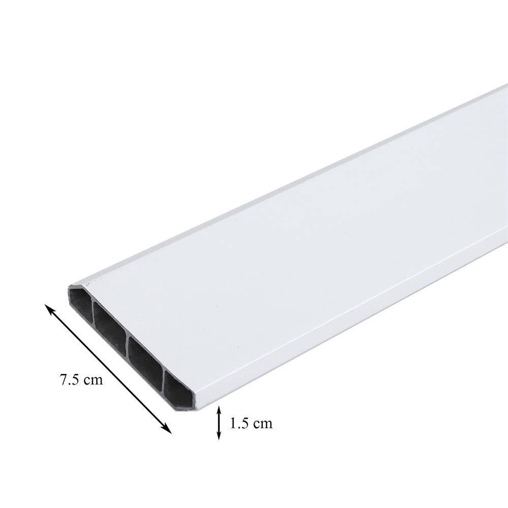 บัวพื้น PVC CROBERN 7.5x240x1.5 ซม. สีขาว