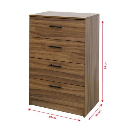 ตู้ลิ้นชัก 4 ลิ้นชัก FURDINI AMORE 59 ซม. สีวอลนัท_5