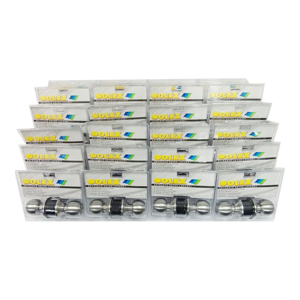 ลูกบิดทั่วไป หัวกลม SOLEX 5500SS สีสเตนเลส 24 แพ็ก/ลัง