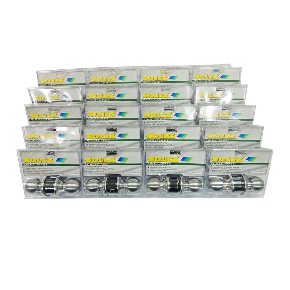 ลูกบิดห้องน้ำ หัวกลม SOLEX 5500 สีสเตนเลส 24 แพ็ก/ลัง