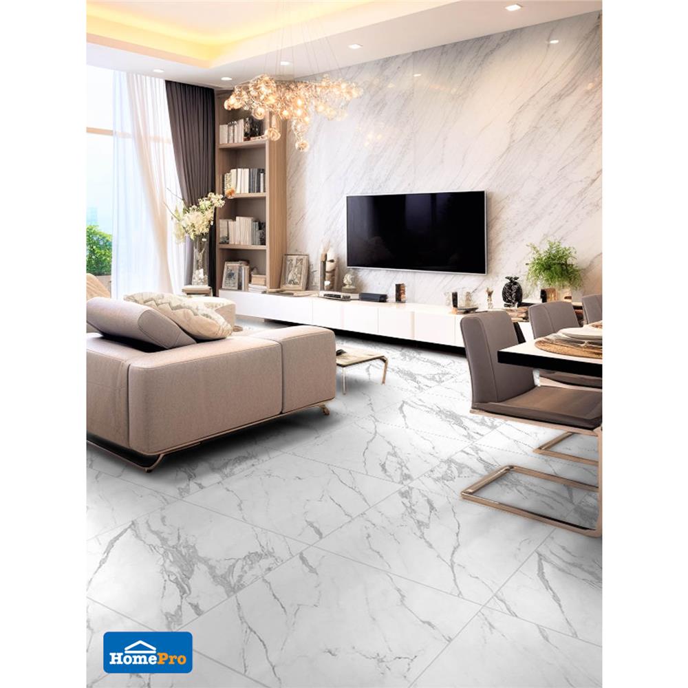 กระเบื้องพื้นพอร์ซเลน 60x60 ซม. TARA พาริช II ไวท์ A 1.44M2