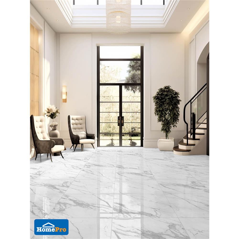 กระเบื้องพื้นพอร์ซเลน 60x60 ซม. TARA พาริช II ไวท์ A 1.44M2