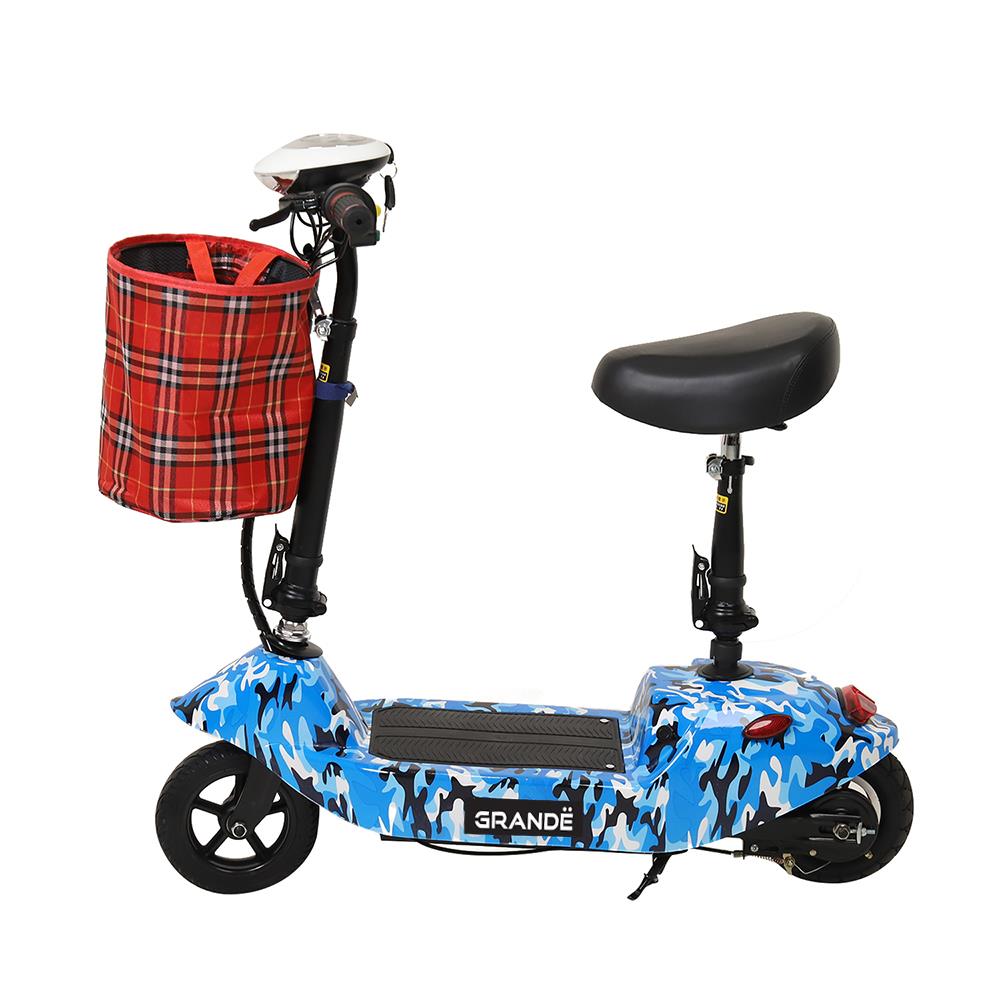 สกู๊ตเตอร์ไฟฟ้า GRANDE L6 สีขาว/น้ำเงิน