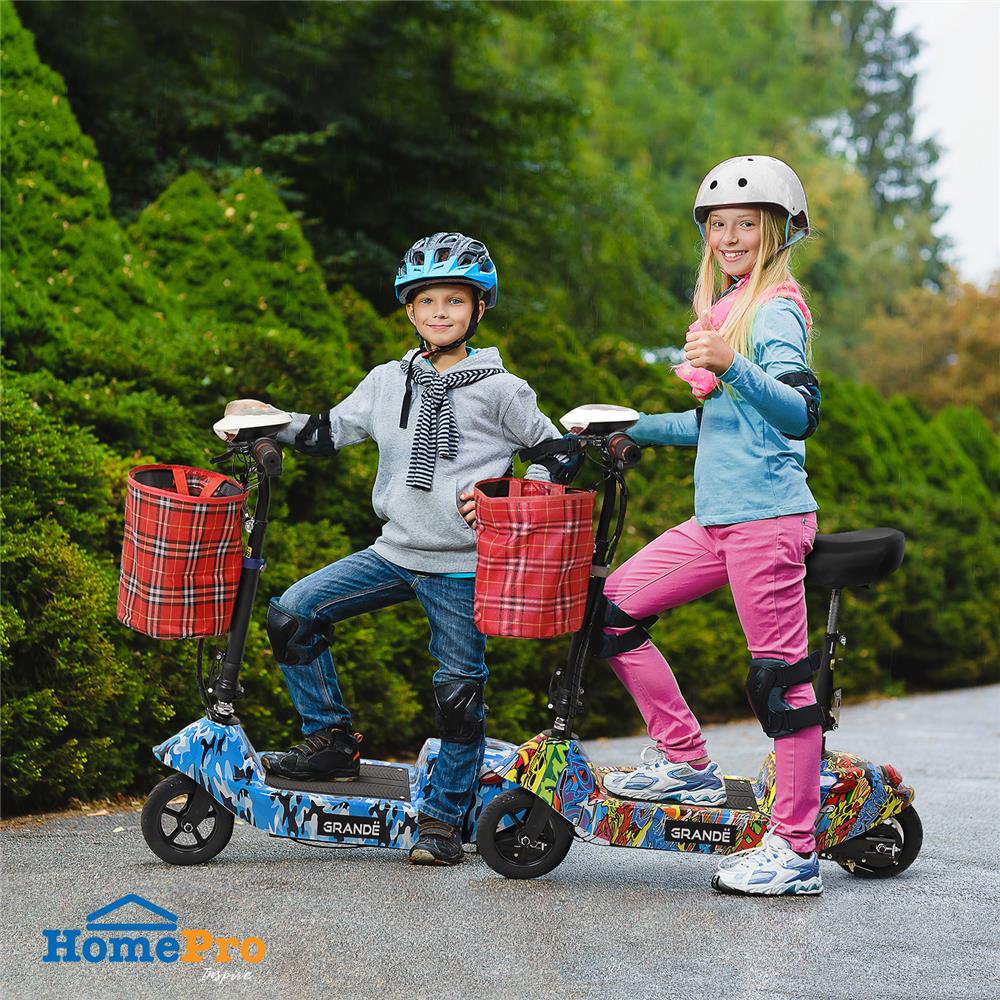 สกู๊ตเตอร์ไฟฟ้า GRANDE L6 สีขาว/น้ำเงิน