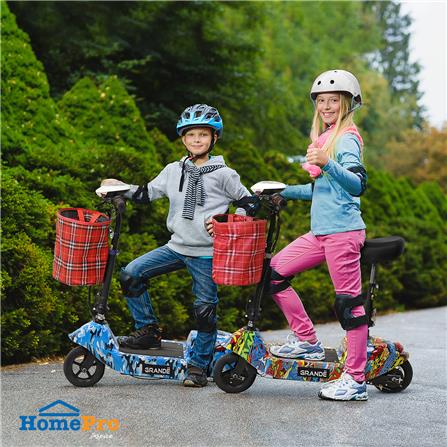 สกู๊ตเตอร์ไฟฟ้า GRANDE L6 สีขาว/น้ำเงิน_7