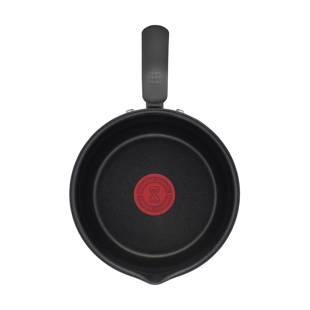 หม้อด้ามพร้อมฝาแก้ว 16 ซม. TEFAL OPTI'SPACE IH