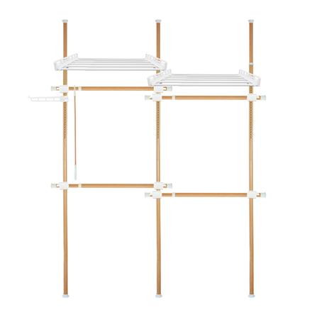 ราวแขวนผ้า 4 ราวแขวน 2 ชั้นวาง TUGU R14M ลายไม้_0