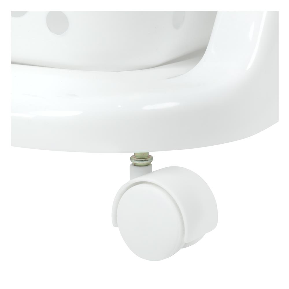 ตะกร้าผ้าเหลี่ยมมีล้อ 2 ชั้น PLIM 1021 สีขาว