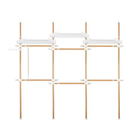 ราวแขวนผ้า 6 ราวแขวน 2 ชั้นวาง TUGU R25M ลายไม้