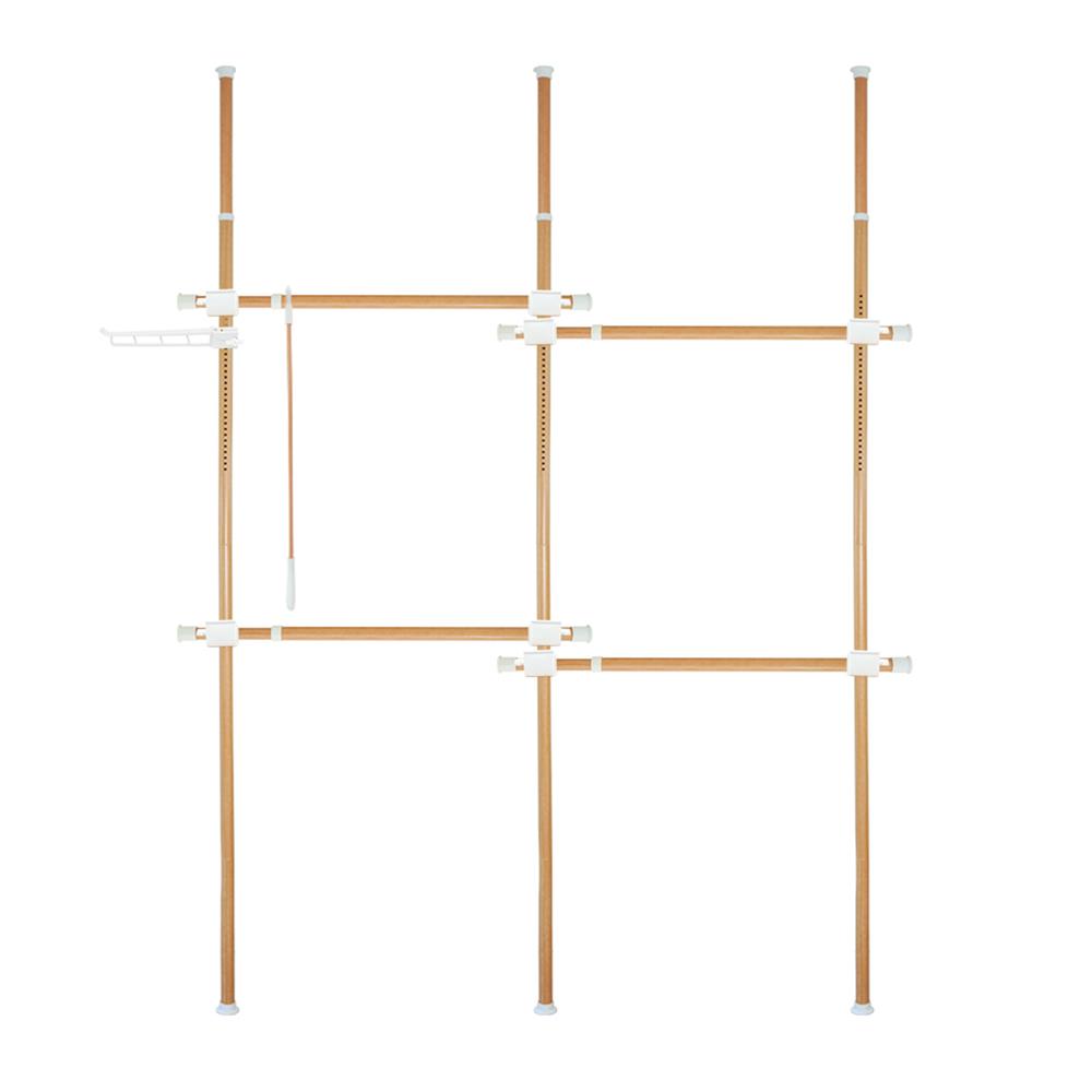 ราวแขวนผ้า 4 ราวแขวน TUGU R02M ลายไม้