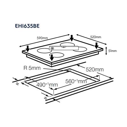 เตาฝังอินดักชั่น ELECTROLUX EHI635BE 60 ซม._3