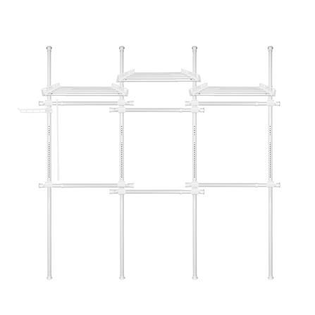 ราวแขวนผ้า 6 ราวแขวน 3 ชั้นวาง TUGU R25PW สีขาว