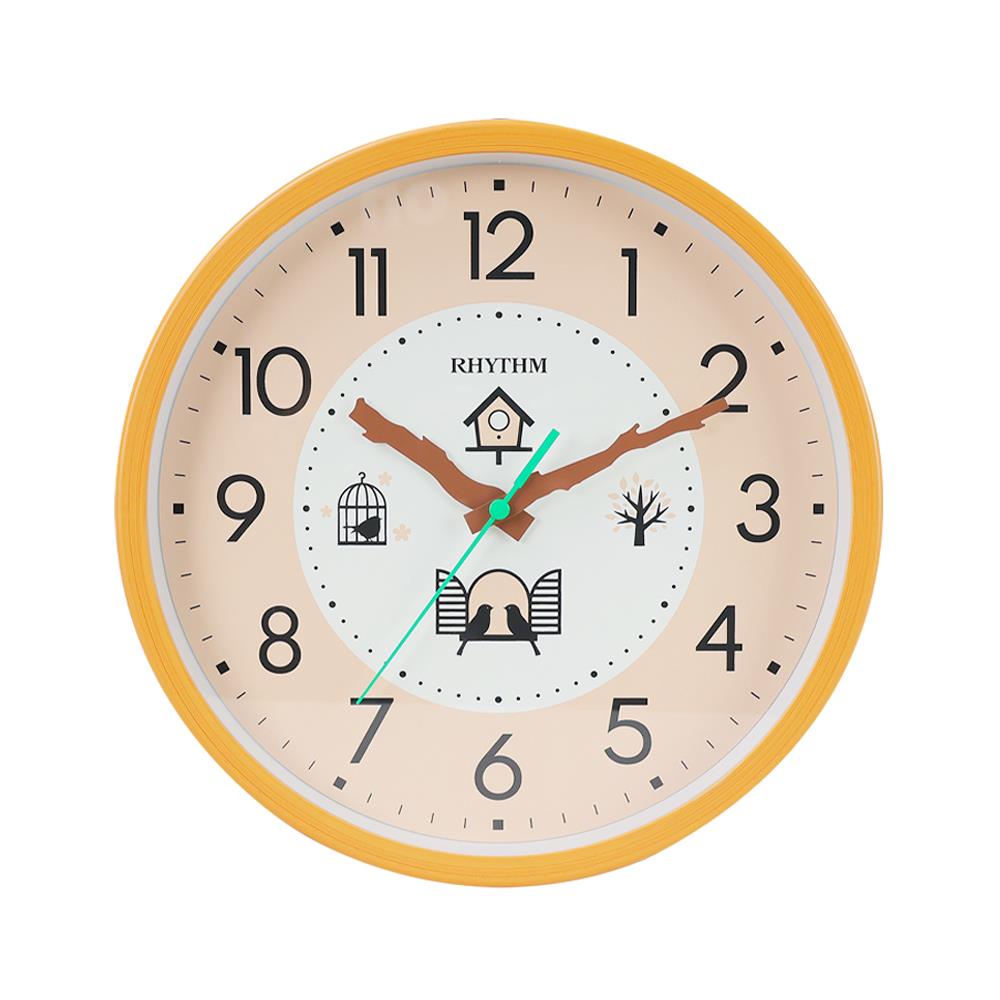 นาฬิกาแขวน RHYTHM CMG611NR37 10 นิ้ว สีน้ำตาล