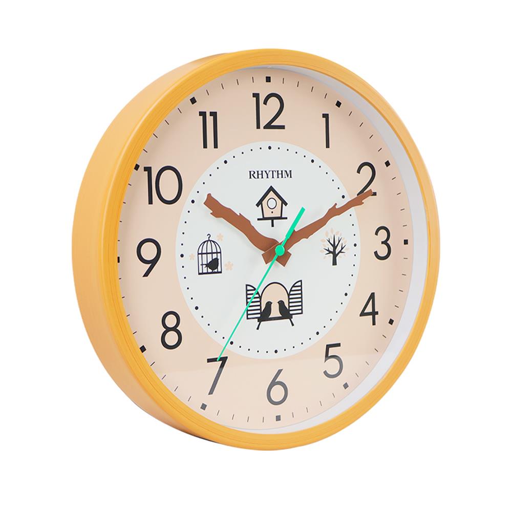 นาฬิกาแขวน RHYTHM CMG611NR37 10 นิ้ว สีน้ำตาล