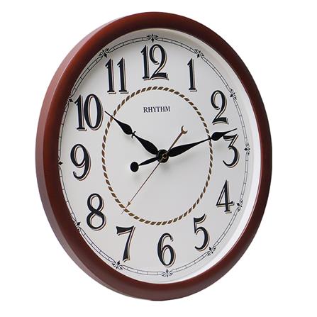 นาฬิกาแขวน RHYTHM CMG612NR06 15.5 นิ้ว สีน้ำตาลเข้ม_1