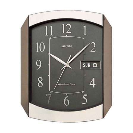 นาฬิกาแขวน RHYTHM CFH102NR02 13.5X11 นิ้ว สีน้ำตาล_0