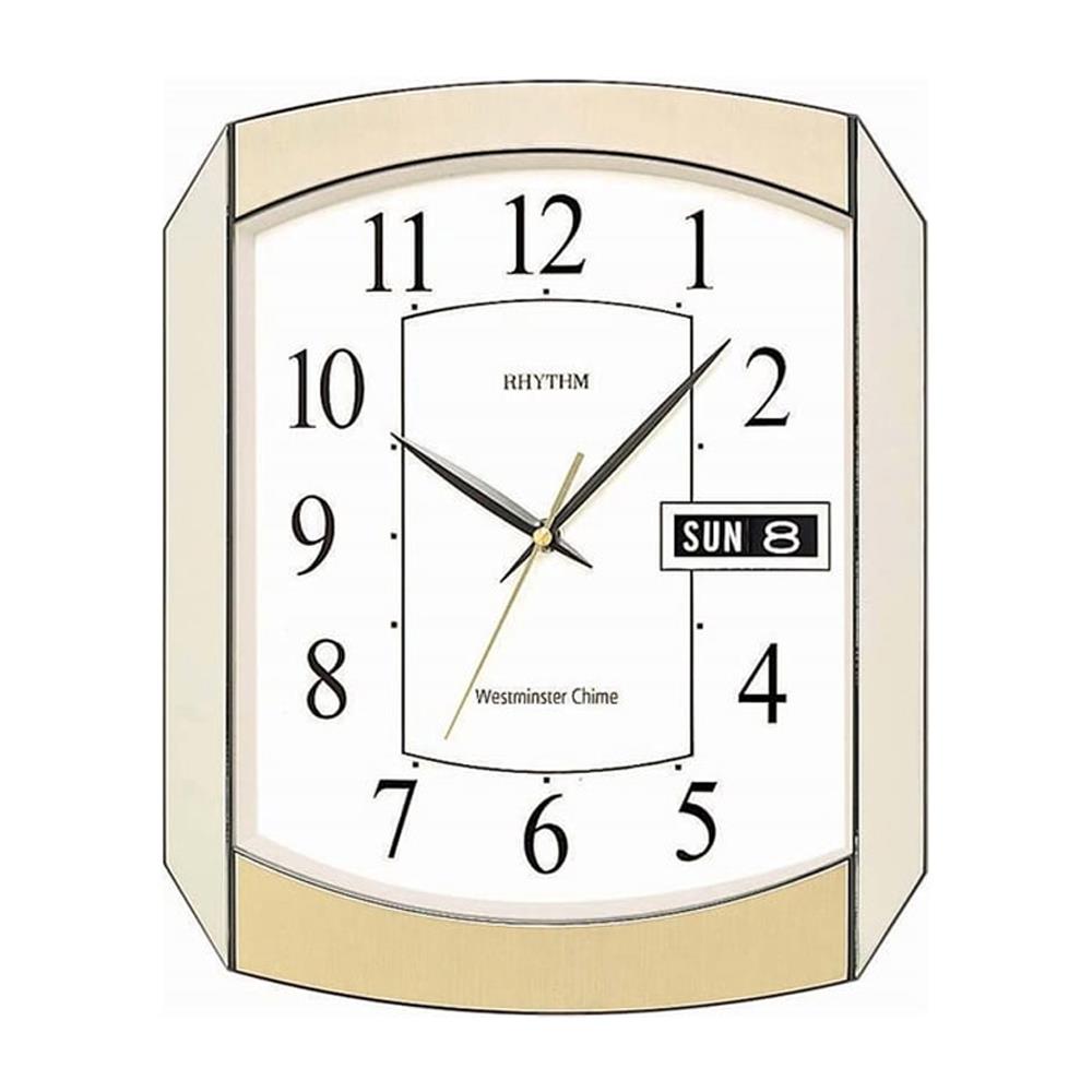 นาฬิกาแขวน RHYTHM CFH102NR65 13.5X11 นิ้ว สีทอง