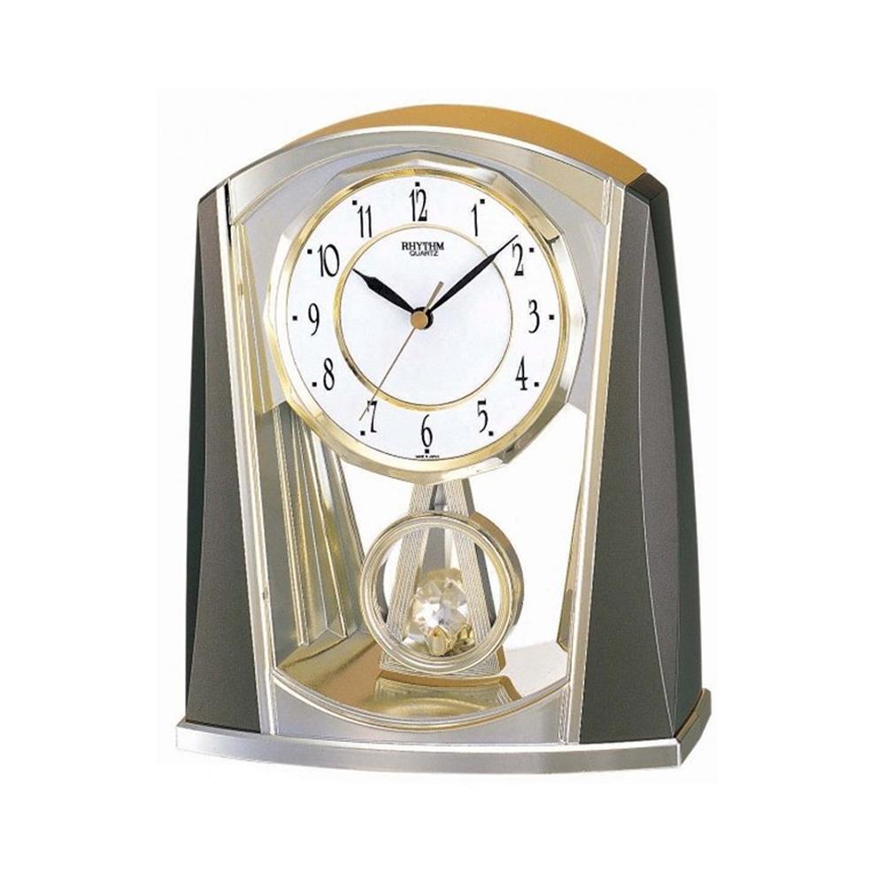 นาฬิกาตั้งโต๊ะ RHYTHM 4RP772WR08 8X7 นิ้ว สีเทา/ดำ