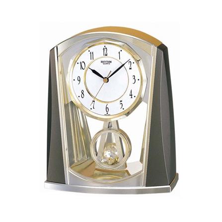 นาฬิกาตั้งโต๊ะ RHYTHM 4RP772WR08 8X7 นิ้ว สีเทา/ดำ_0