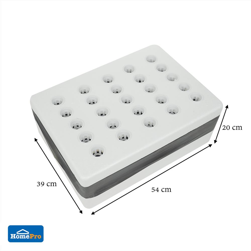 กล่องโฟมเพาะปลูกครบชุด SPRING 25 หลุม สีขาว