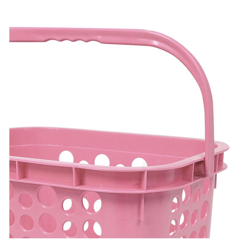 ตะกร้าผ้าเหลี่ยม ME LIVING TWIN 5010 สีชมพู