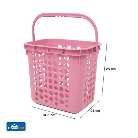 ตะกร้าผ้าเหลี่ยม ME LIVING TWIN 5010 สีชมพู_6