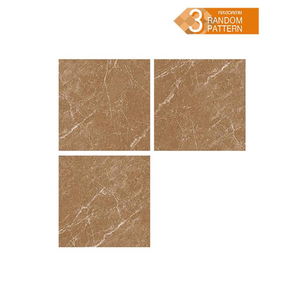 กระเบื้องพื้นพอร์ซเลน  16x16 นิ้ว COTTO พิซโซลี่ มาโรเน่ สีน้ำตาล ExC PM 0.96M2
