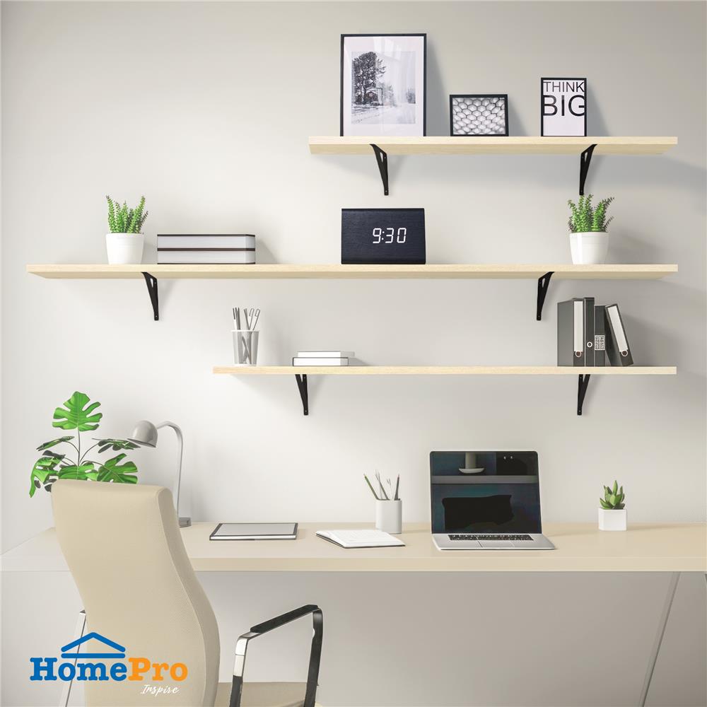 แผ่นชั้นไม้เมลามีน STACKO 80X24X1.6 ซม. สีเมเปิ้ล