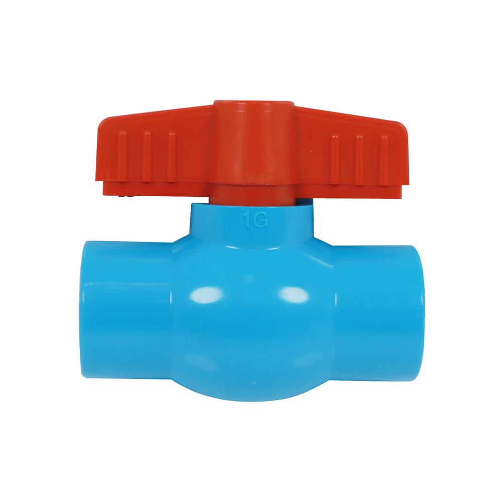 บอลวาล์ว PVC DEXZON 1/2 นิ้ว สีฟ้า