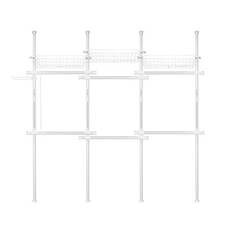 ราวแขวนผ้า 6 ราวแขวน 3 ตะกร้า TUGU R24PW สีขาว_0