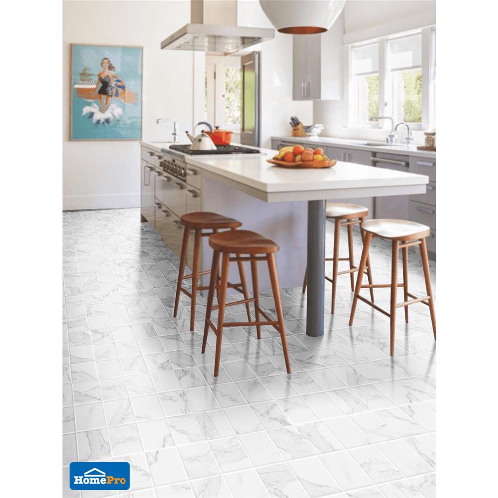 กระเบื้องพื้น 16x16 นิ้ว COTTO บีเวล ขาว PM 0.96M2