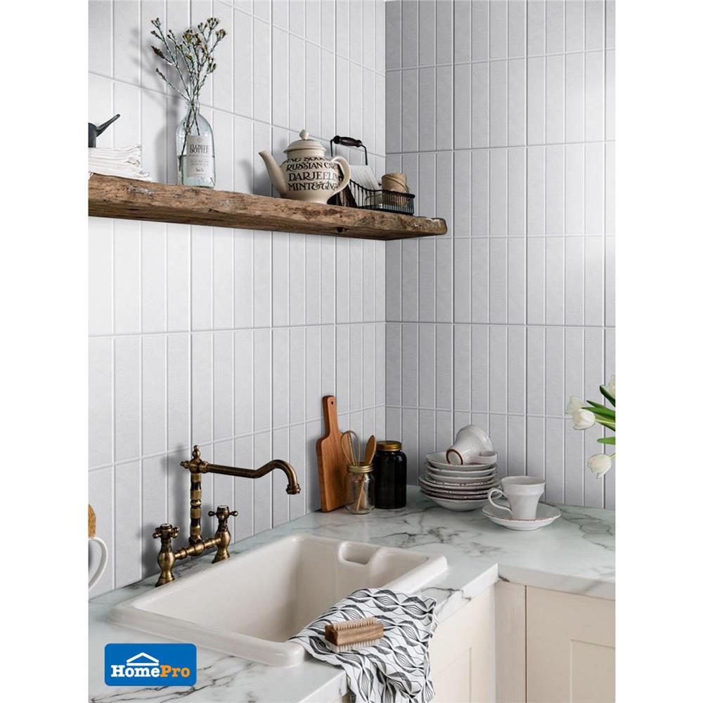 กระเบื้องผนัง 10x16 นิ้ว COTTO แทนเจอรีน ขาว PM HYG 1 ตร.ม.