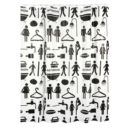 ม่านห้องน้ำ PEVA WSP SCP-18/U8075 180X180 ซม.