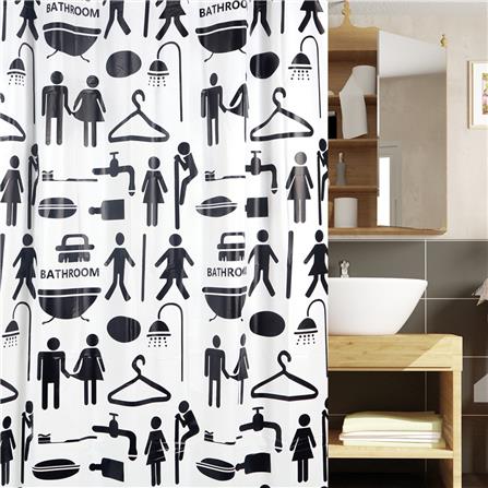 ม่านห้องน้ำ PEVA WSP SCP-18/U8075 180X180 ซม._3