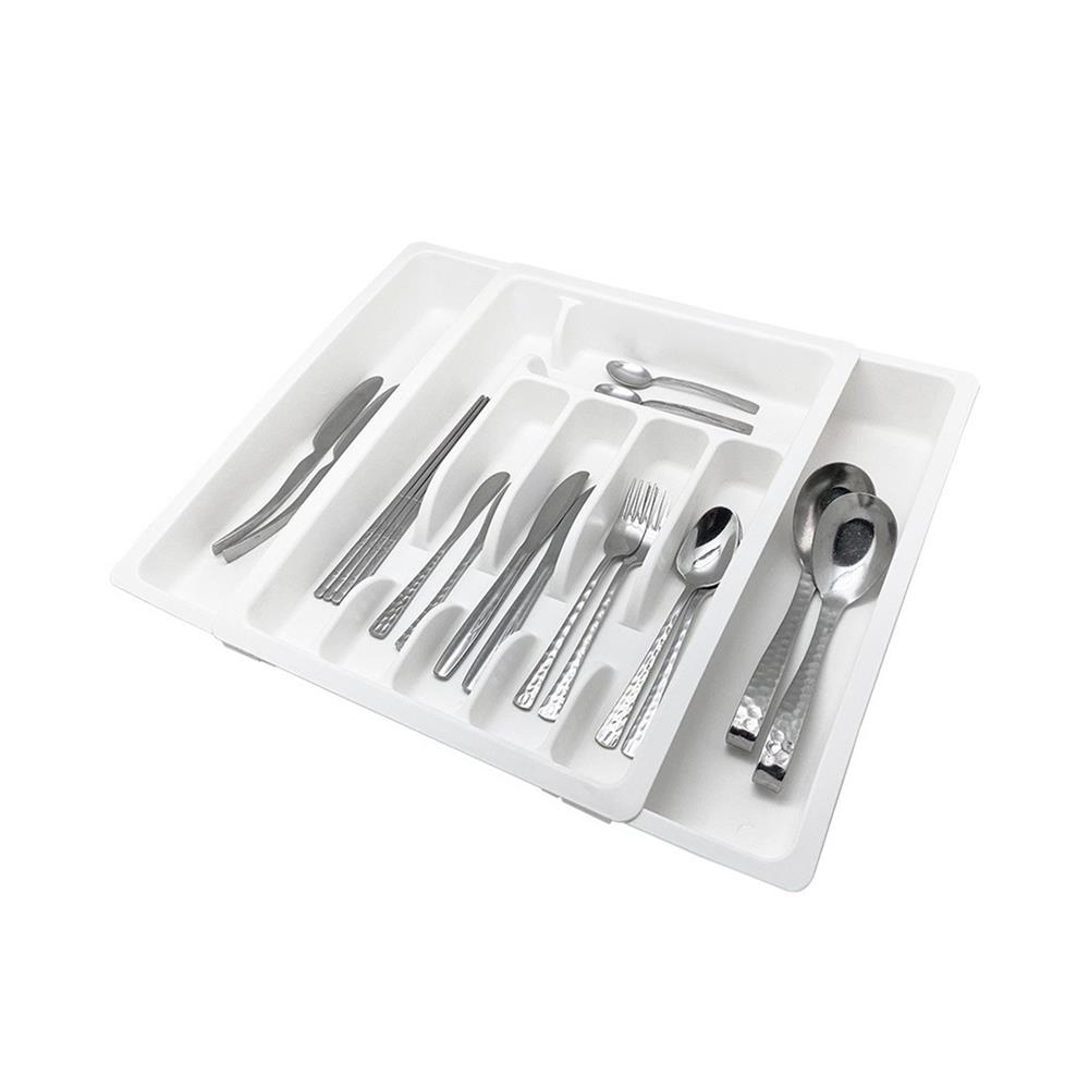 ถาดใส่อุปกรณ์ครัว ปรับขนาดได้ 8 ช่อง KECH TIDY สีขาว