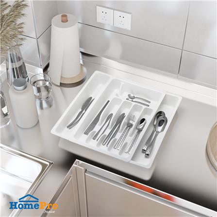 ถาดใส่อุปกรณ์ครัว ปรับขนาดได้ 8 ช่อง KECH TIDY สีขาว_4