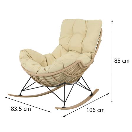 เก้าอี้พักผ่อน SPRING ROCKING SERENE สีครีม_6