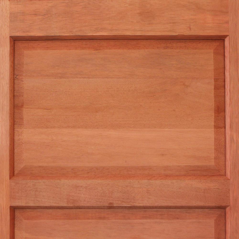 ประตูไม้สยาแดง VK 141 4 ฟัก ขอบ 5 นิ้ว 80X180 ซม. สีธรรมชาติ ไม่เจาะลูกบิด