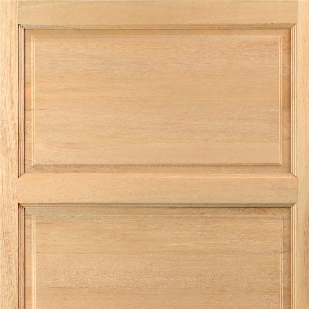 ประตูไม้สยาแดง VK 141 4 ฟัก ขอบ 5 นิ้ว 90X200 ซม. สีธรรมชาติ ไม่เจาะลูกบิด