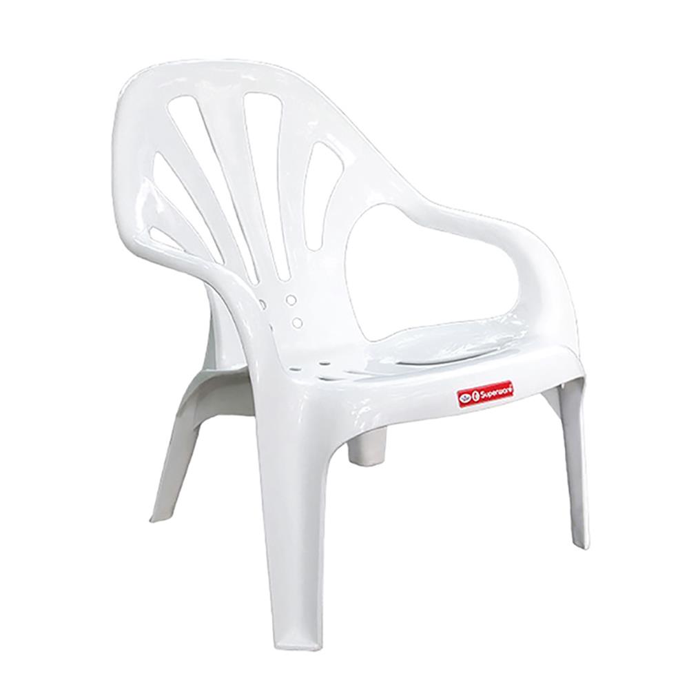 เก้าอี้พลาสติกเอนนอน SUPERWARE รุ่น CH-46 สีขาว