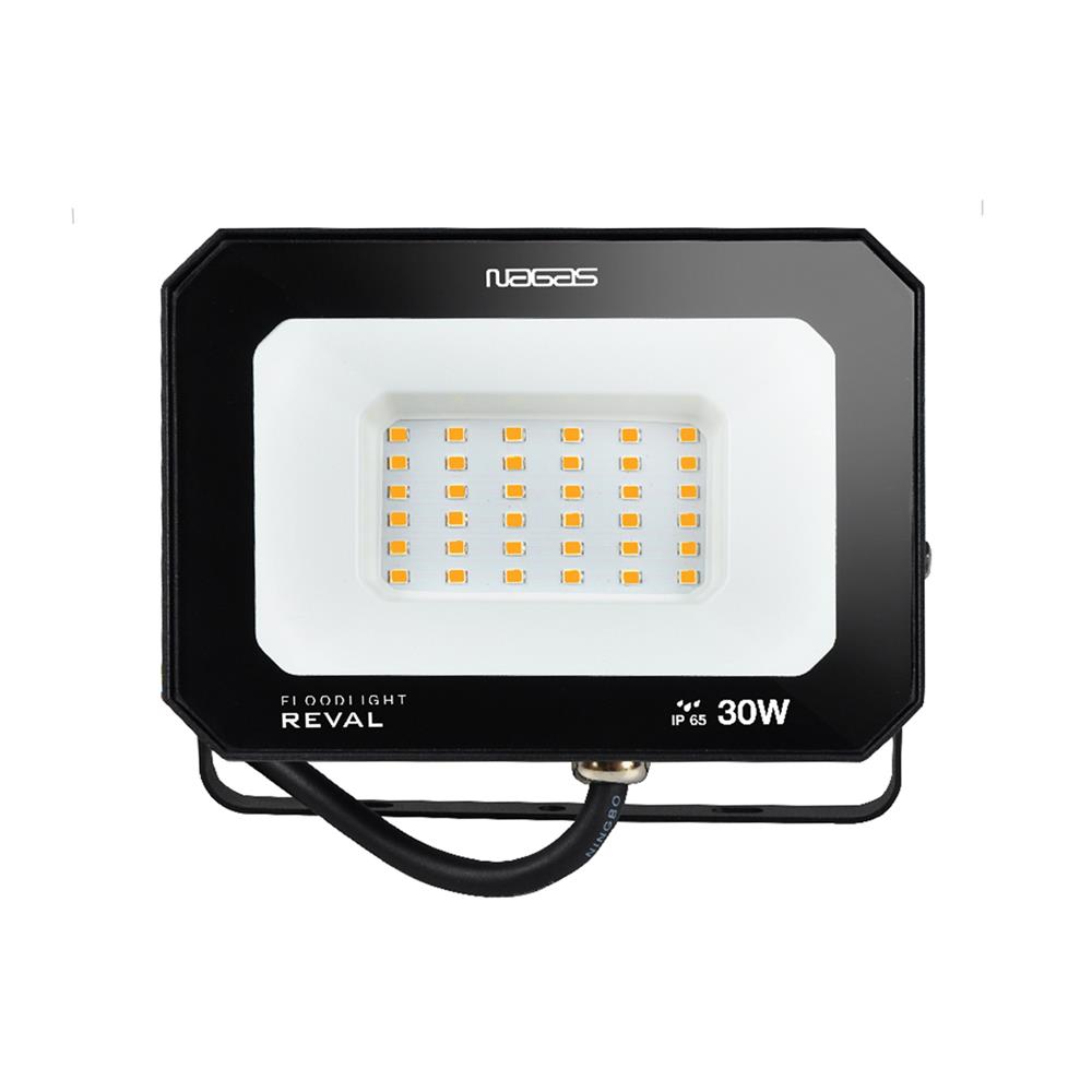 สปอตไลท์ภายนอก LED NAGAS REVAL 30 วัตต์ WARM WHITE สีดำ