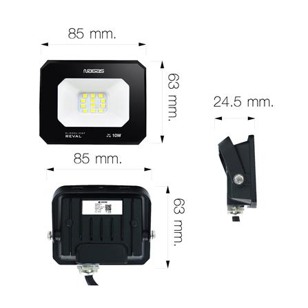 สปอตไลท์ภายนอก LED NAGAS REVAL 10 วัตต์ DAYLIGHT สีดำ_6