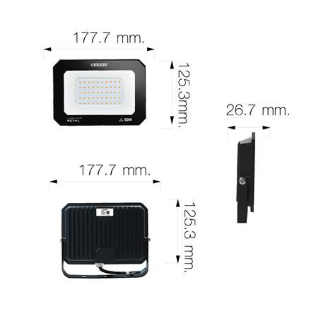 สปอตไลท์ภายนอก LED NAGAS REVAL 50 วัตต์ WARM WHITE สีดำ_6