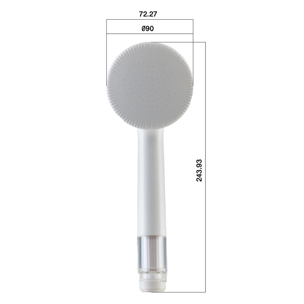 ฝักบัวเฉพาะหัวพร้อมฟิลเตอร์ KUDOS TUBU สีขาว