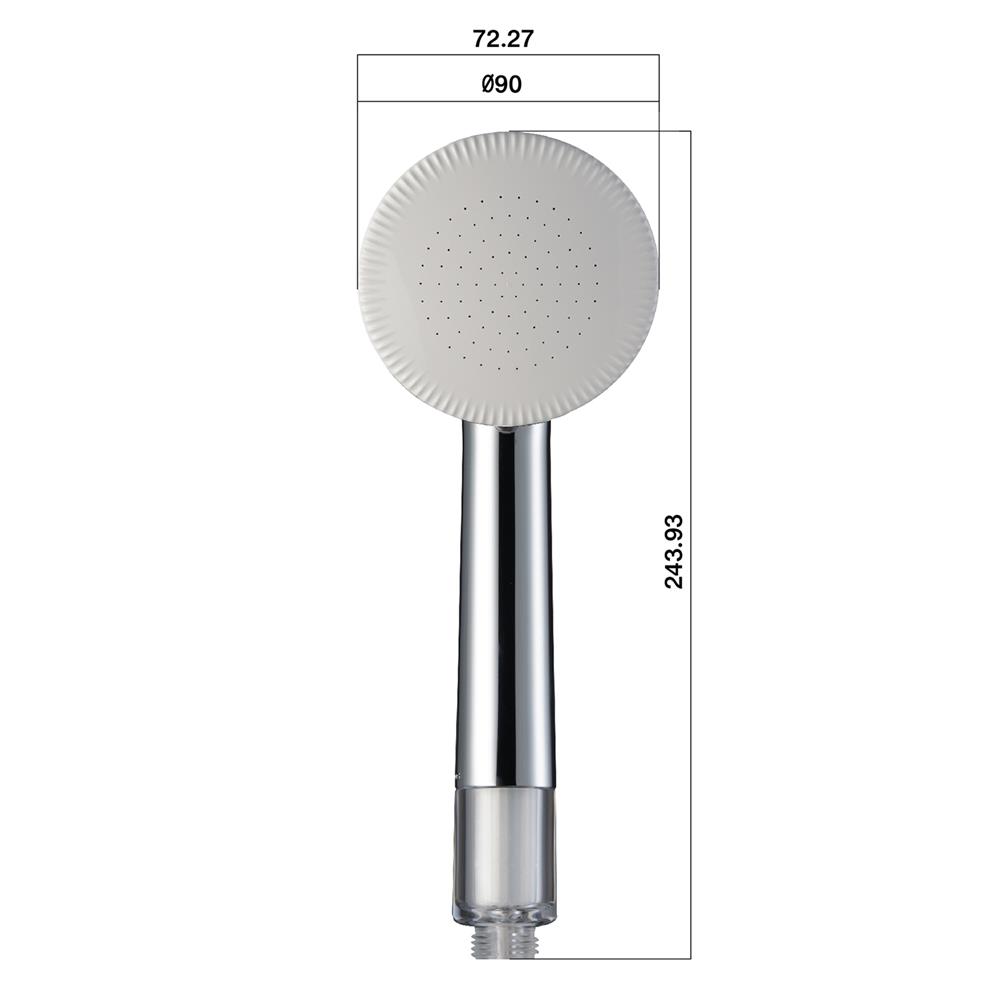 ฝักบัวเฉพาะหัวพร้อมฟิลเตอร์ KUDOS TUBU สีโครม